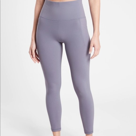Athleta Lavender/Grey Salutation Stash Pocket II 7/8 Yoga Legging XSP - Picture 1 of 7
